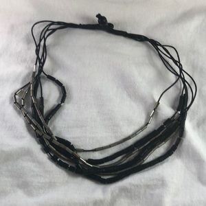 Black beaded necklace